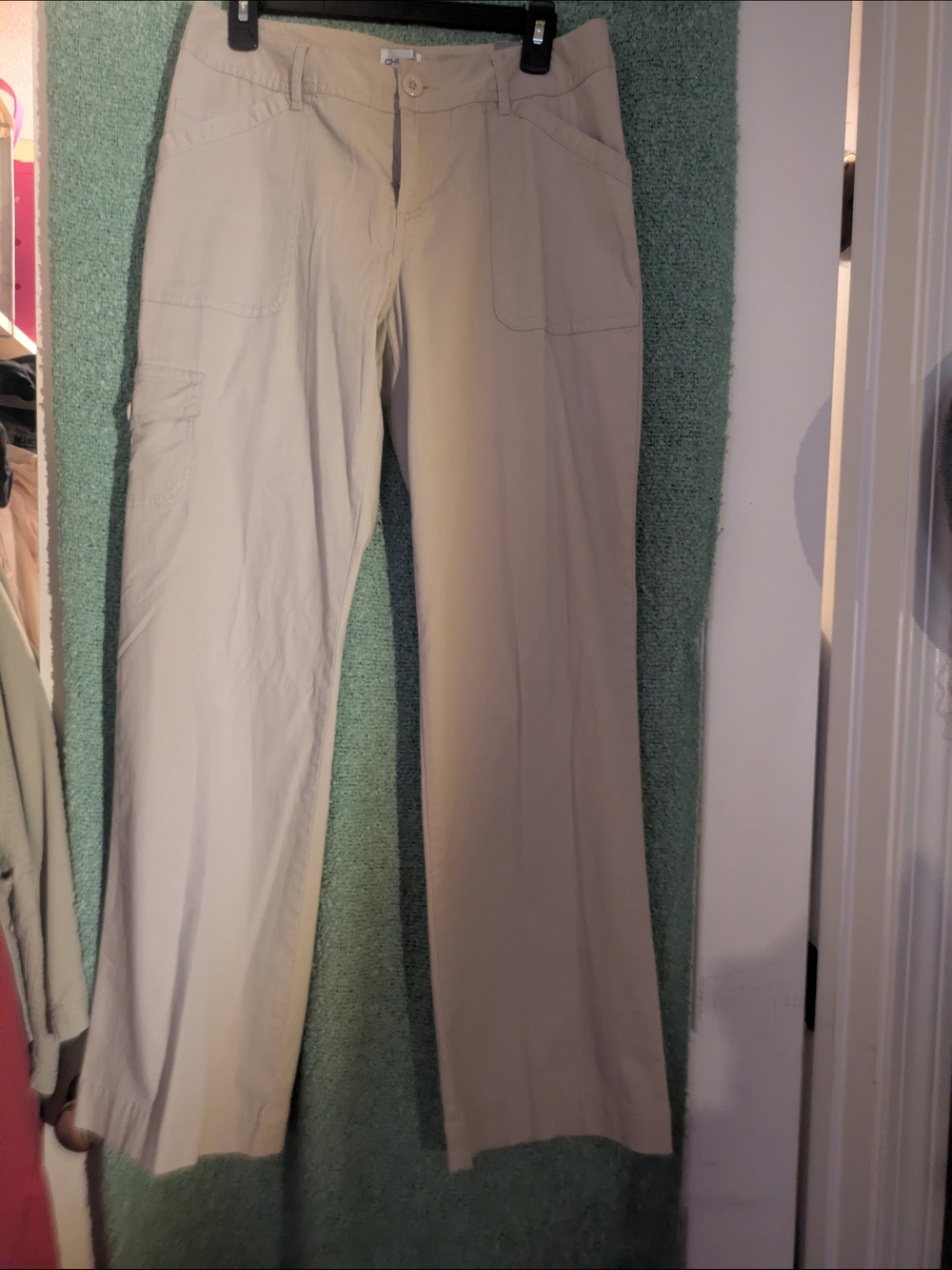 Chico's Light Beige Wide-Leg Utility Pants